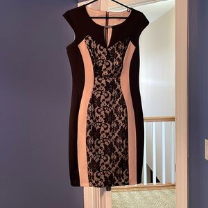Dress Barn Black and Light Tan Dress